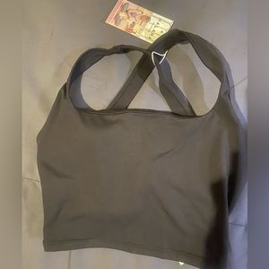 HALARA Cloudful Square Neck Backless Crisscross Cropped Cool Touch Yoga Tank Top